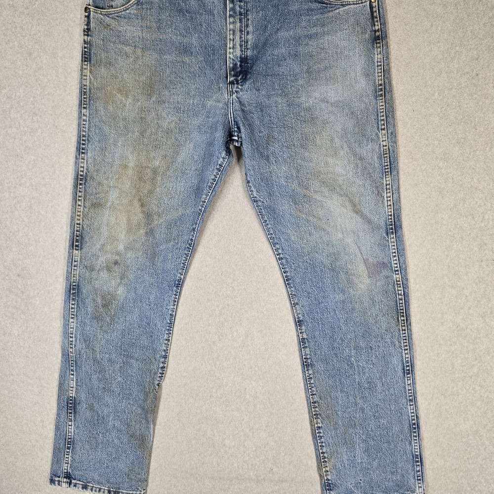 Wrangler Men Jeans 40X36 Blue Denim 47MWZ Regular Fit 35" Inseam READ